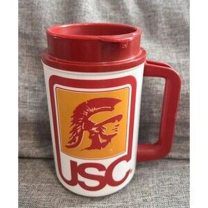 Thermos Brand Mug University of Southern California Trojans USC Plastic Vintage